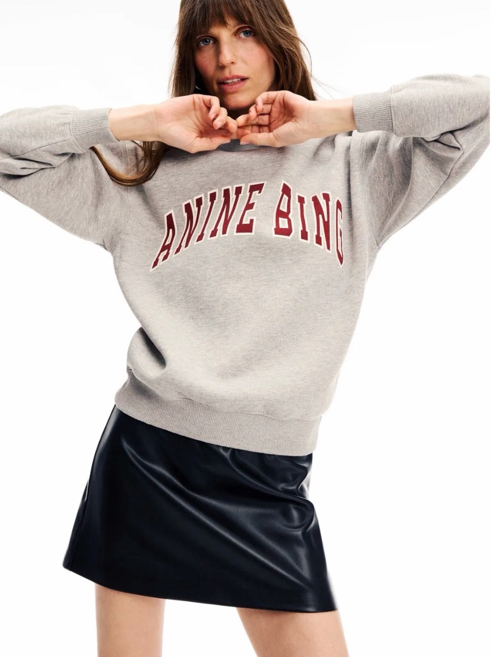 Anine Bing Spencer Sweatshirt in Grey